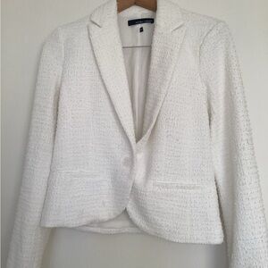 Amanda & Chelsea Textured White Blazer